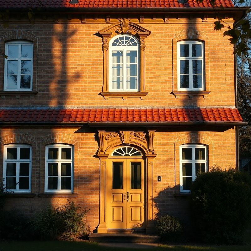 Rodinný dům v Čechách v podzimním odpoledním světle